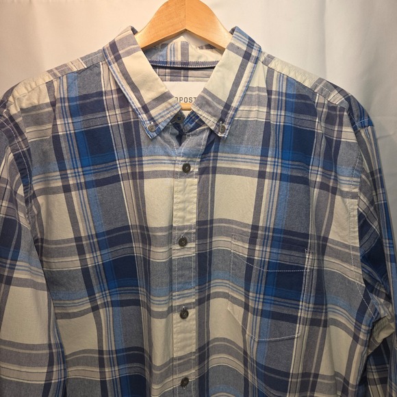 Aeropostale Button Down Shirt Men's Large Casual Plaid Long Sleeve Cotton - Picture 2 of 6